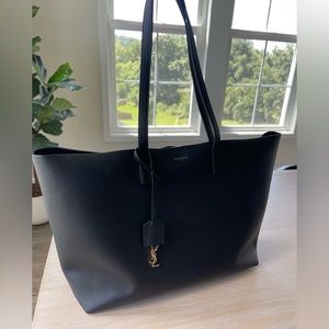 SAINT LAURENT YSL LARGE SHOPPER TOTE BAG EW Authentic